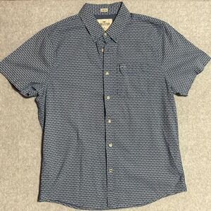 Y2K Hollister Co Blue & White Button-Up Shirt Mens Size XL